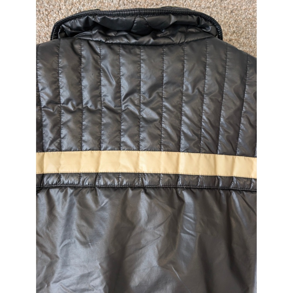 Vintage Diesel Puffer Jacket Mens Large Black Red Colorblock Quilted Full Zip - Picture 14 of 14